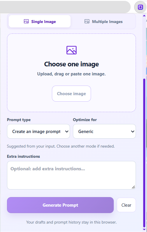 PromptSnip Image: Single image