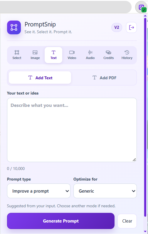 Paste text