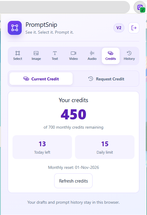 View credits